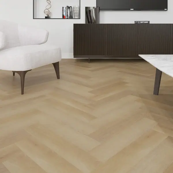 Herringbone Chelsea in Warm Sand Oak 10mm Herringbone
